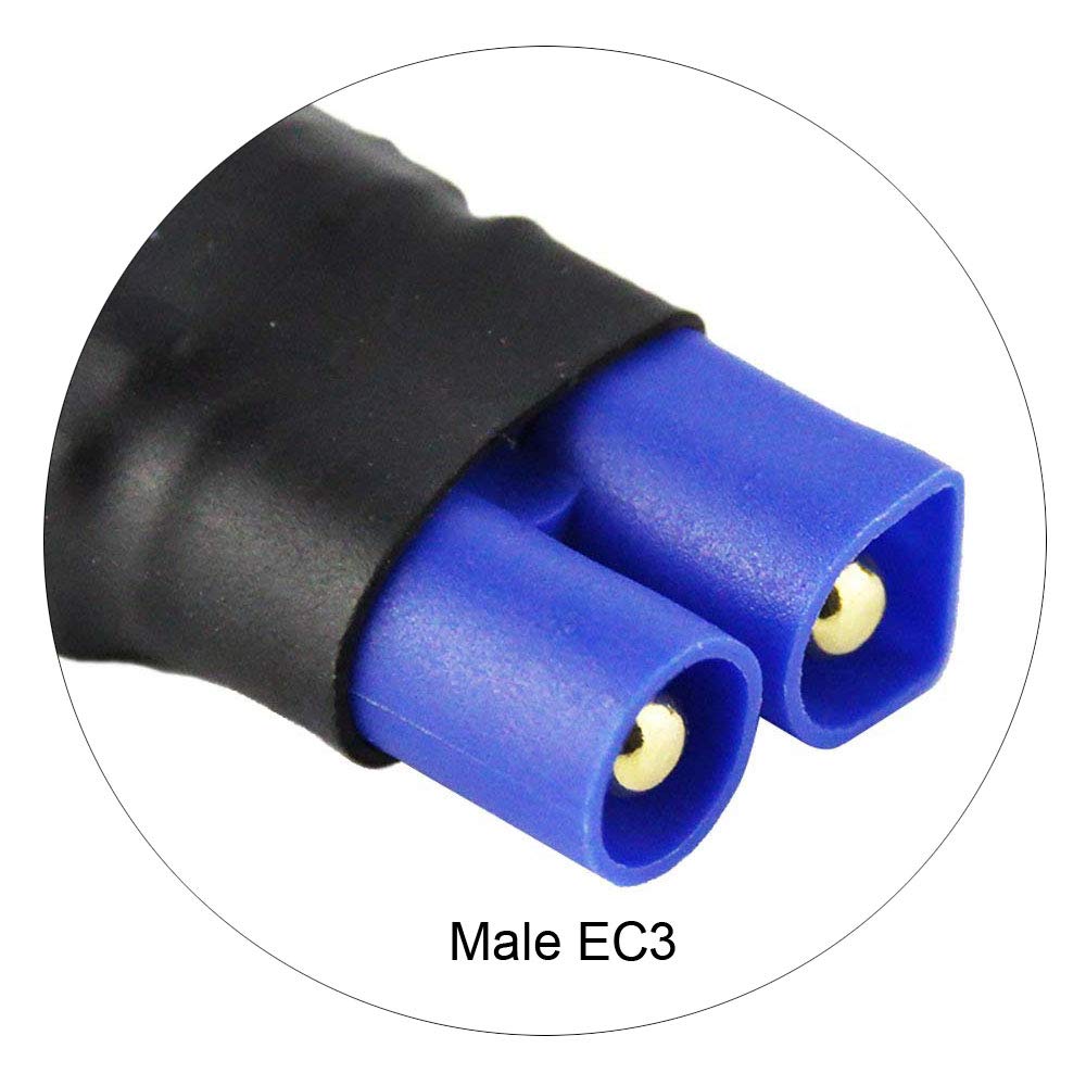 4pcs Fly RC Male EC3 Losi to Female TRX Traxxas Connector Adapter for Revo LiPO