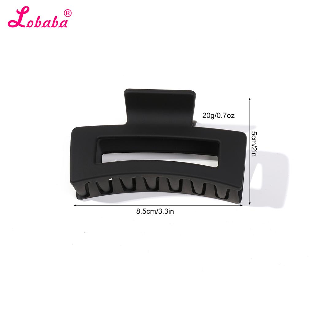 4 Pcs Warm Color Big Hair Claw Clips 3.3" Non-slip Square Matte Banana Clips for Women,Strong Hold Jaw Clips for Thick Thin Hair