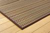 IKEHIKO "F Varias" Japanese-Made Igusa Rug, Brown, Approx. 191 x 191 cm (Urethane Backing)