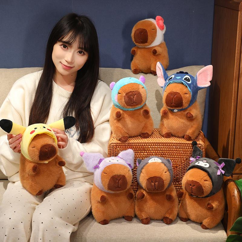 Cross-Border Capybara Plush Toy, Pillow, Keychain & Cute Pendant Gift Set
