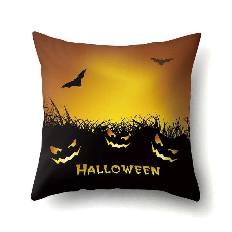 Halloween Pillow Cover Car Waist Pillow Pumpkin Sofa Cushion Cover Office Home Living Room Pillow Cover Premium