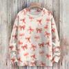 Women's Casual Long Sleeve Bow Woolen Sweatshirt Fall  Vacation Long Sleeve Pullover