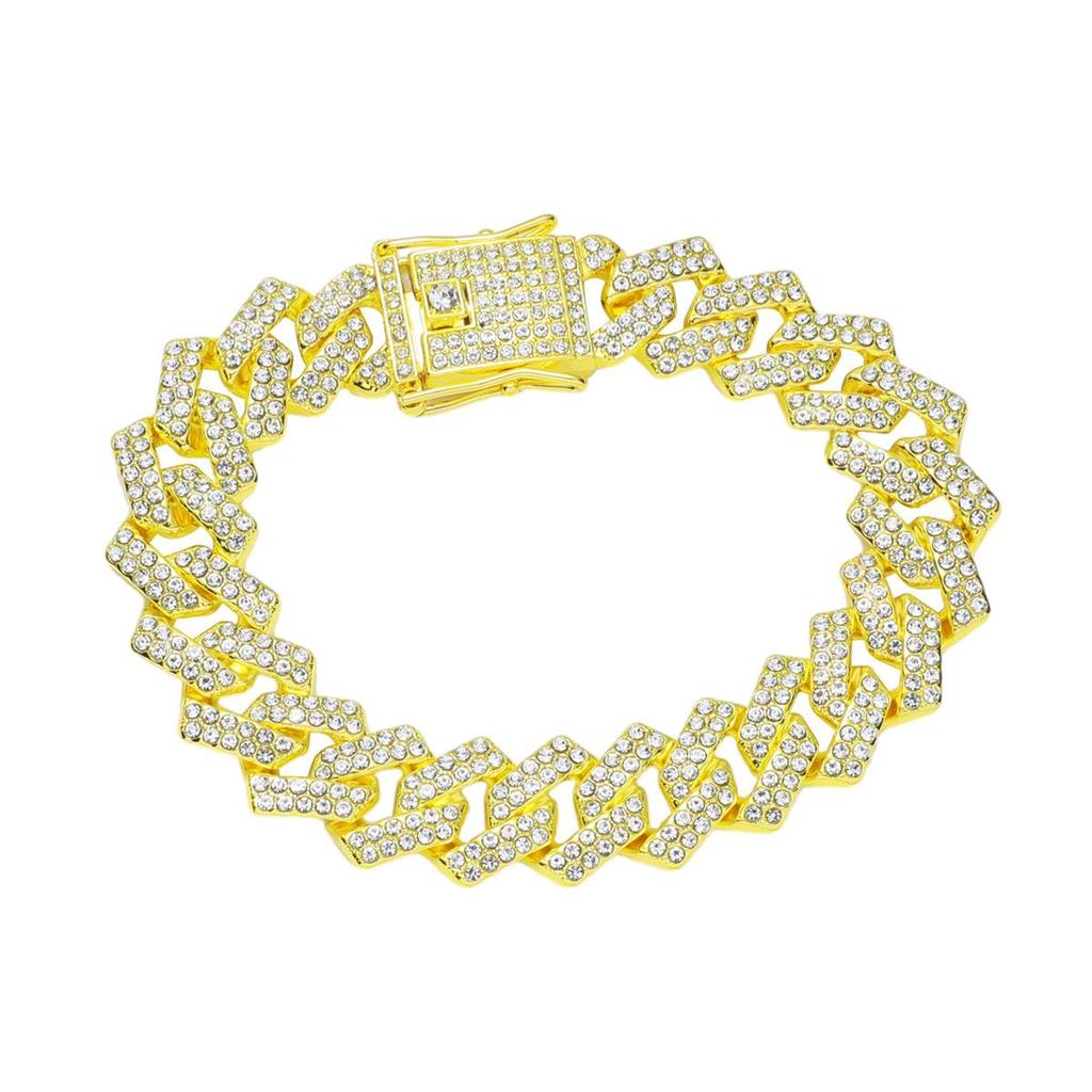 Europäisches und amerikanisches Hip-Hop-Armband mit Volldiamanten für Herren