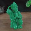 Jadefarbene Hanuman Statue Skulptur Große Harz Ornamente Hindu Affengott Buddha Statuen Figur Dekoration für Zuhause Glücksbringer Geschenke