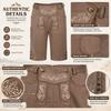 Men's Brown Suede Beer Pants Size XS
