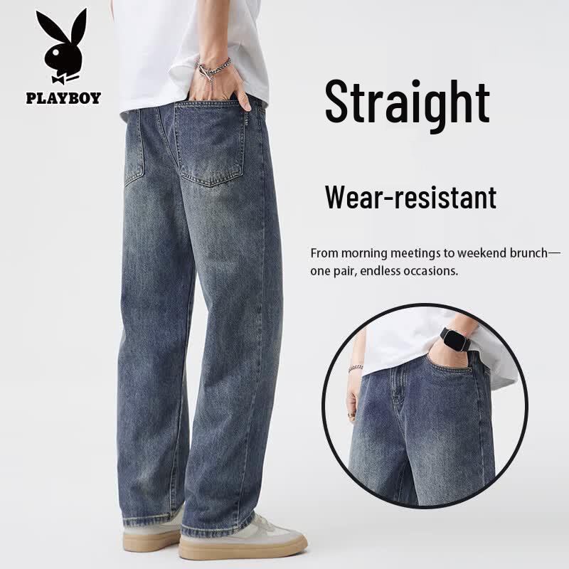 PLAYBOY Men s Classic Loose Straight-Leg Jeans 29