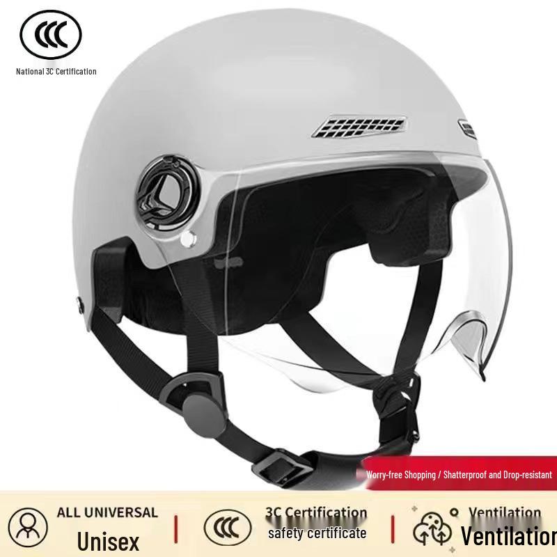 3C Certified Unisex Electric Vehicle Helmet - Winter Protection, Warm & Windproof Motorcycle Safety Helmet