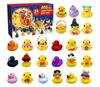 Funny 24 Days Christmas Countdown Calendar Blind Box Vinyl Duck Toy Set For Gift