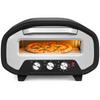 Electric Pizza Oven, Pizza Maker with 3 Knob Control and Ceramic Stone, Viewing Window, 2200W