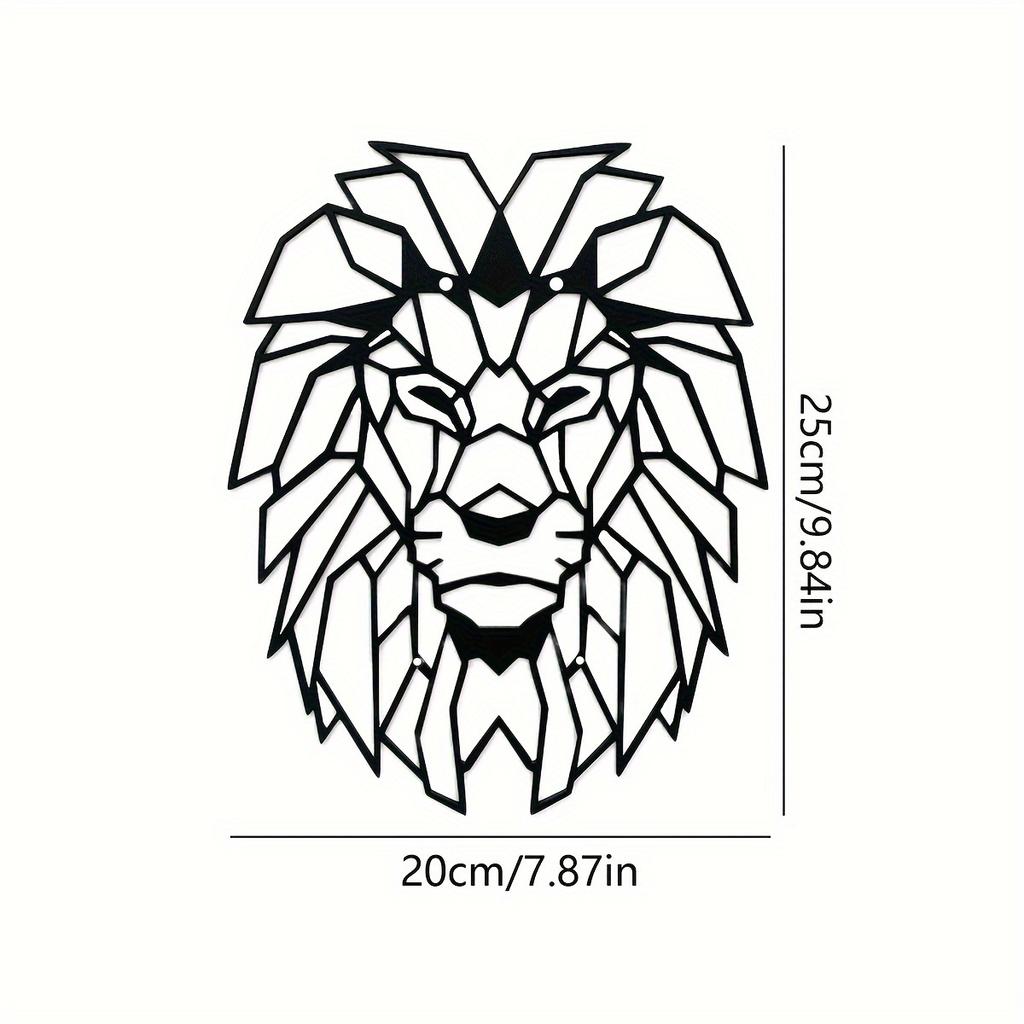 Abstrakte Kreative Schwarze Tier Löwe Eisen Wanddekoration Eisen Wandskulptur Heim Hängende Dekoration Dekoration