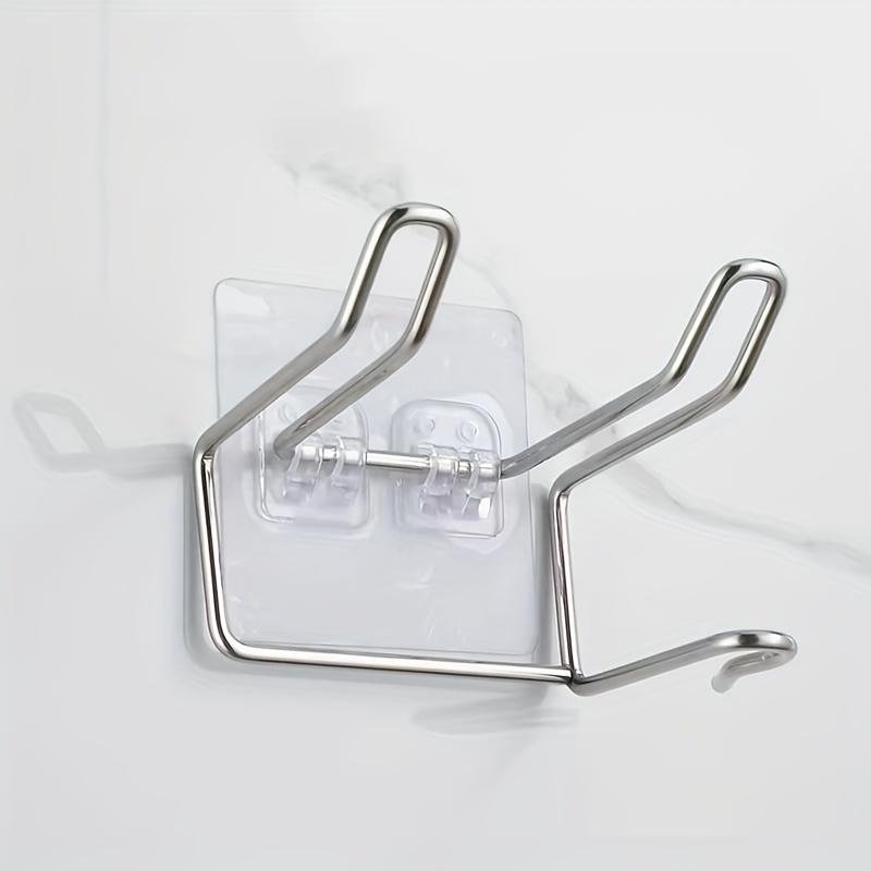 Stainless Steel Hair Dryer Holder Wall Mounted No Drill Bathroom Blower Storage Rack