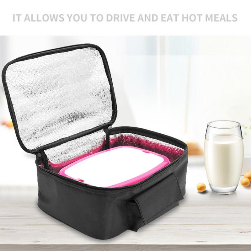 Portable 12V Personal Food Warmer Oven Car Heating Lunch Box Electric Slow Cooker For Road Trip Camping Picnic Traveling