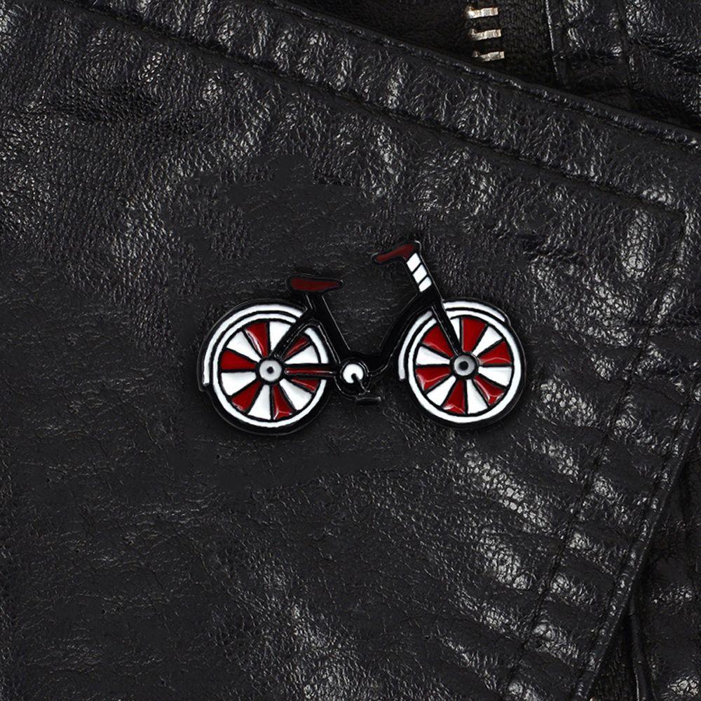 Jewelry Unisex Enamel Pin Cyclists Badges Bike Brooch I Love My Red Bicycle Pin Sports Lapel Pins