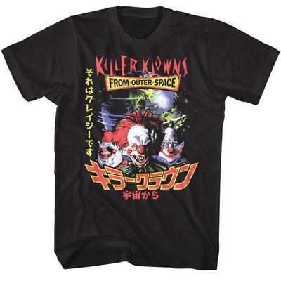 Killer Klowns Japanese Movie Poster Mens T Shirt  Graphic T Shirts Men Clothing