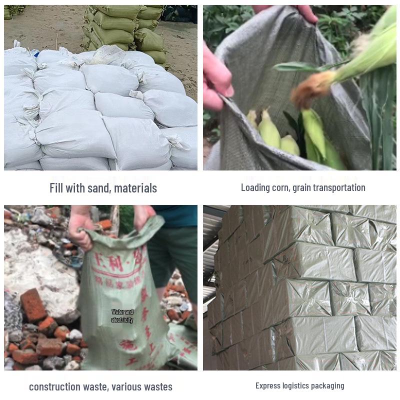 Plastic Snakeskin Woven Bag for Logistics, Clothing, Construction Waste, Renovation, Burlap, Feed and Grain