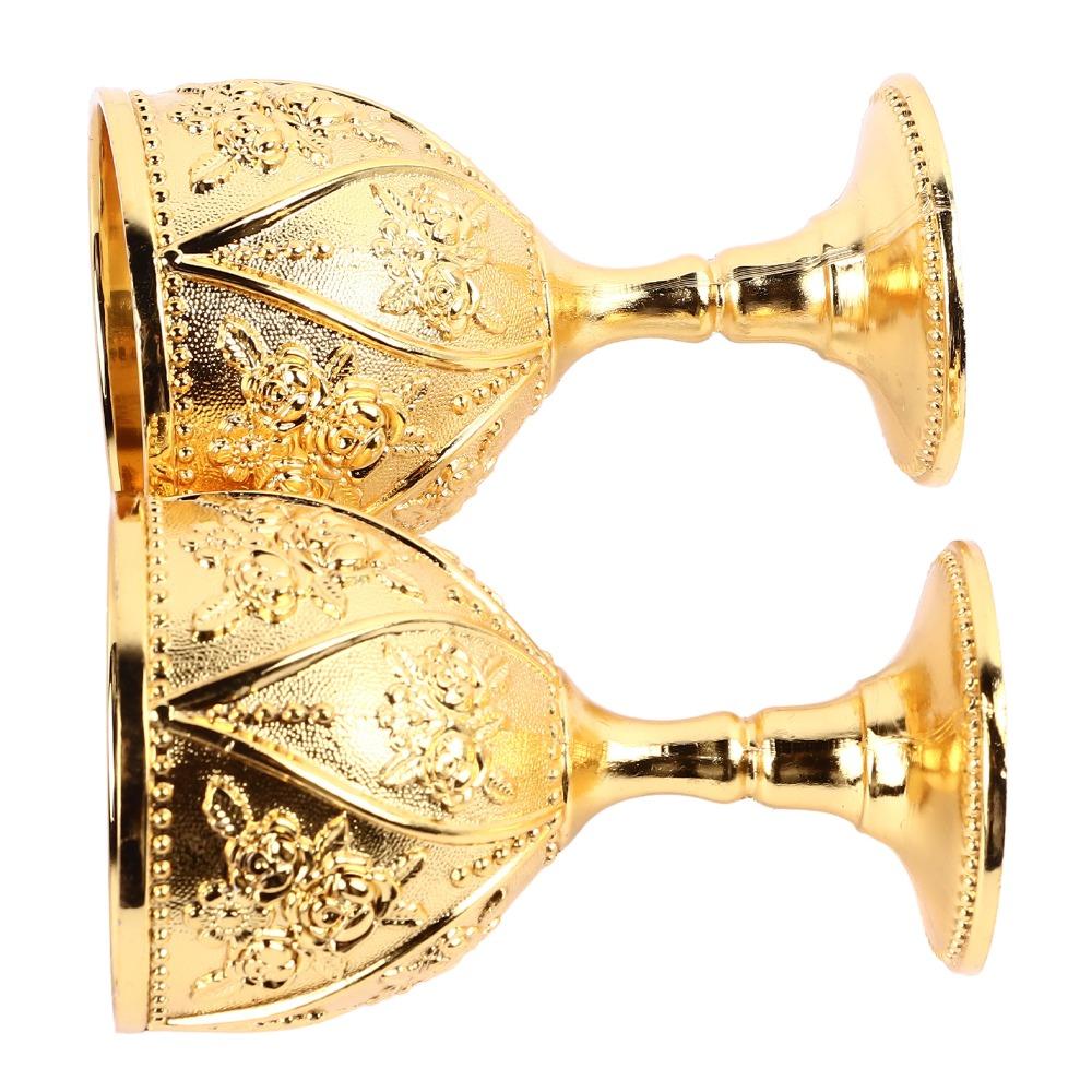 Gold Wine Glass Embossed Chalice Goblet Goblets & Chalices Metal Goblet For Renaissance Gifts