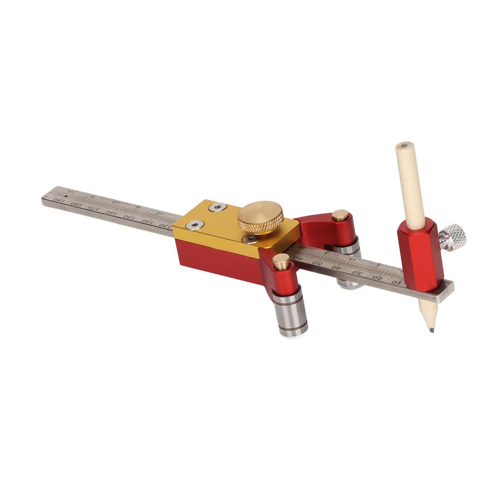 3 in 1 Anreißlineal Multifunktions Parallelbogen Zeichenlehre DIY Werkzeuge Metrisch Imperial