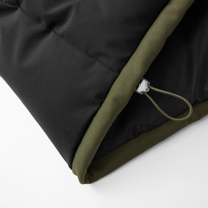 2025 Cotton Jacket Men's Jacket Winter Hooded Fake Two Pieces Thickened Couple Winter Clothes Warm Down Trend Cotton Jacket