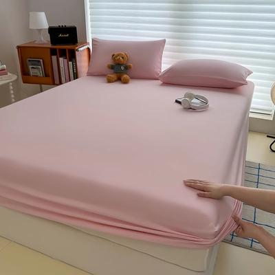 Lenzuolo sotto con angoli tinta unita lavato con elastici, coprimaterasso antiscivolo regolabile per letto singolo, matrimoniale, King, Queen