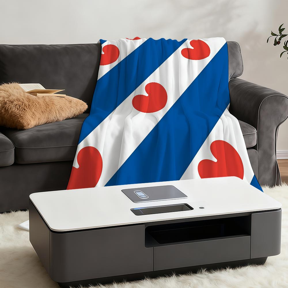 Nation Netherlands Friesland Province Blanket Throw Super Cosy Plush Living Room Sofa Couch Childish Birthday Gifts