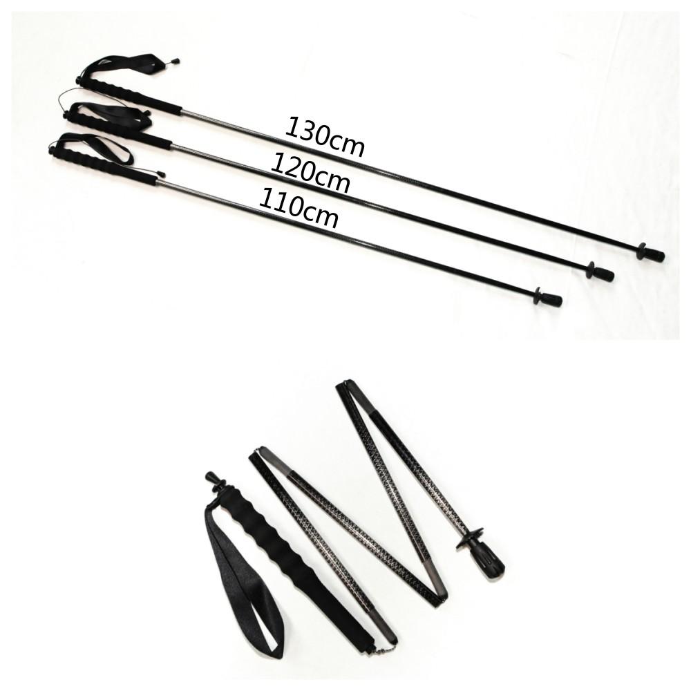 Alpenstocks Ultra-Light Carbon Fiber Trekking Pole Fish Scale Pattern 5-Section Foldable Walking Stick 110cm 120cm 130mm EVA чёрный