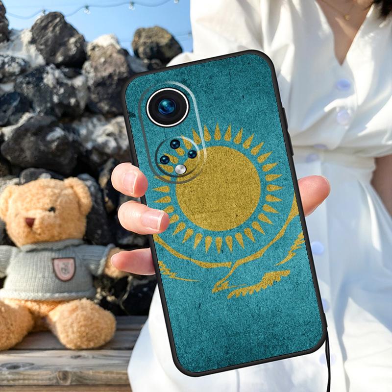 Kazakhstan Flag Case For Honor Magic 7 Lite 5 6 8 Pro X9a X9b X9c X9d X8b X8c 50 70 90 200 400 Win RT Cover