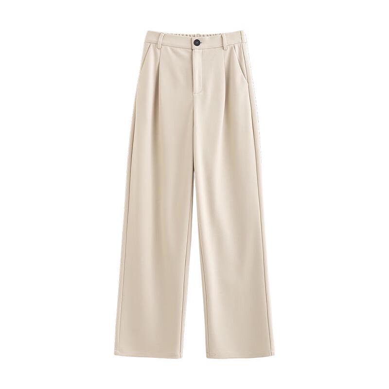 PUMI Women's Autumn/Winter Wool Blend Straight-Leg Casual Pants