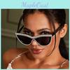Retro Punk Oversized Cat Eye Sunglasses With Uv400 Protection For Fashionable Outings