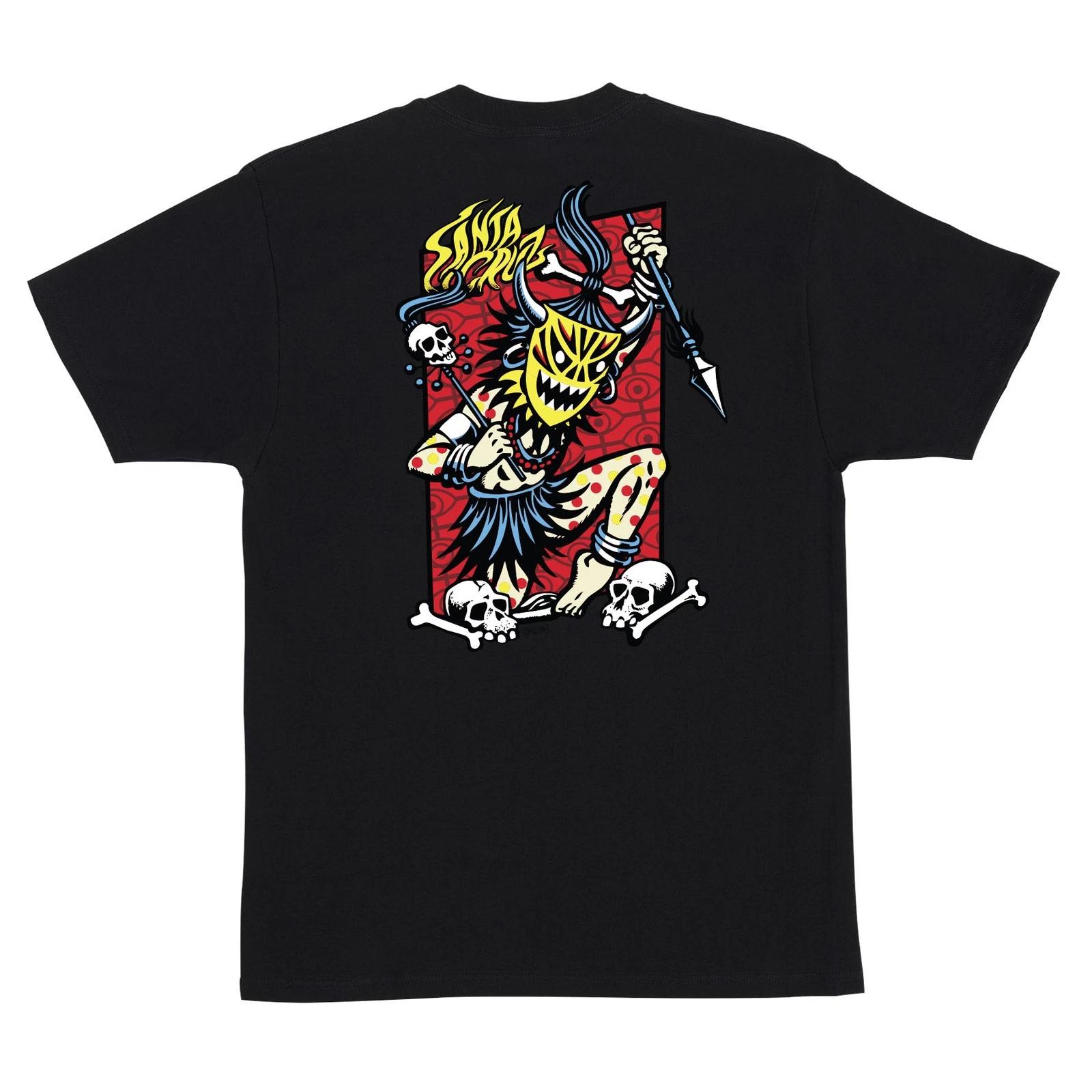 Santa Cruz SALBA VOODOO FRAME Skateboard T Shirt BLACK XL