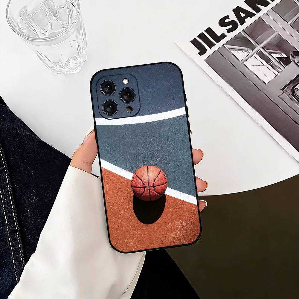 B-basketball D-dunk Phone Case For iPhone 17,16,15,14,13,12,11 Plus,Pro Max,XS,Soft Silicone Black Cover