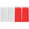 10pcs Unscented Mini Taper Candle Red/White Home Emergency Candles For Christmas Decoration Dinner Wedding Blessing Celebrations