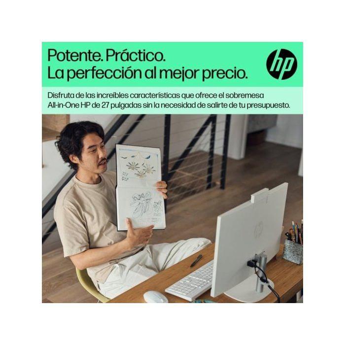 Stasjonær PC HP 27-cr0077ns i5-1335U 16GB 1TB SSD IPS FHD Wi-Fi 6 BT 5.3 Hvit