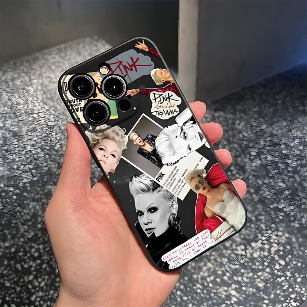 

Singer P!nk Phone Case for 15 Pro Max iphone 14 Pro Max 12 15 Plus 13 Pro 11 Xr X Xs 8 7 Plus Silicone Back Cover iPhone13