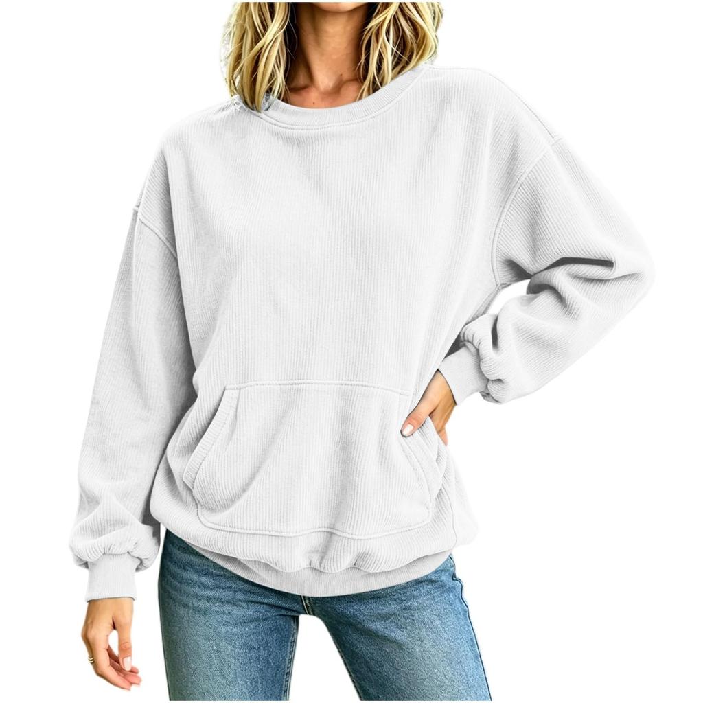 Women's Casual Sweatshirt Loose Fit Color for Everyday Wear