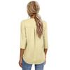Damenmode Lässiges 3/4-Ärmel-T-Shirt V-Ausschnitt Top
