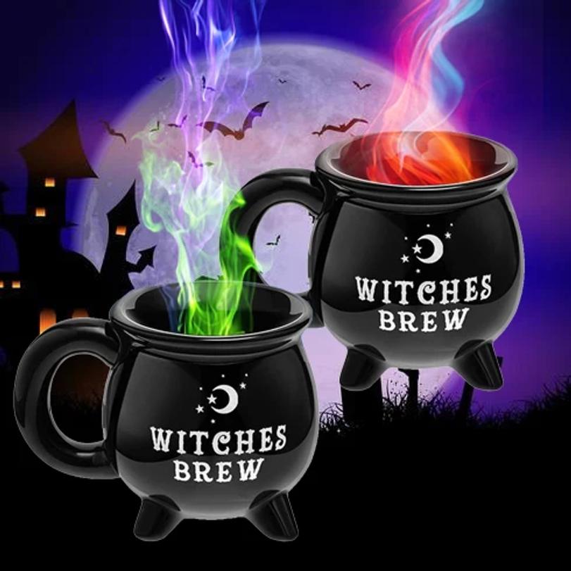 1 unidad, Taza de café Witch Brew, 350ml/ 11.8oz Taza de café de cerámica, Tazas de agua, Vajilla para bebidas de verano invierno, Regalos de cumpleaños, Regalo de Halloween