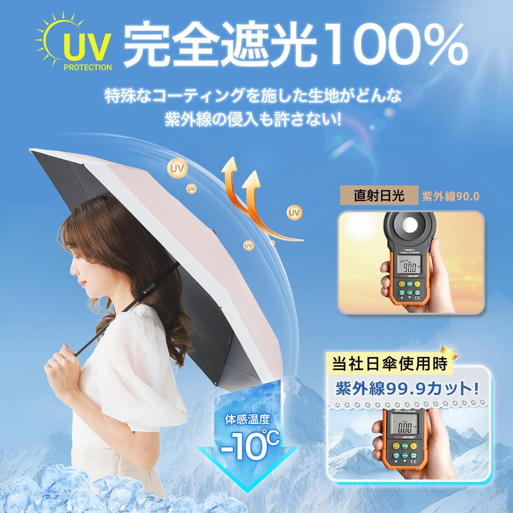 CICIBELLA Ultra Lightweight Light UV Folding UV Heat For Sunny and Rainy Folding Automatic Opening and Sunburn Heatstroke Compact and Easy To Folding