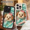 Phone Case: 2D Flat Design Suitable for iPhone 18 17 16 15 14 13 Pro Protective Case, Bowknot Puppy, Perfect Christmas and Halloween Holiday Gift