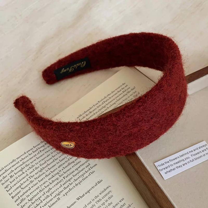 Red headband for women, wide-brimmed, hair-pressing, face-washing headband, high-end, stylish, fashionable headwear, hairpin headband