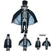 Spooky Skeleton Skull Ghost Kids Boy Halloween Cosplay Jumpsuit Party Outfit