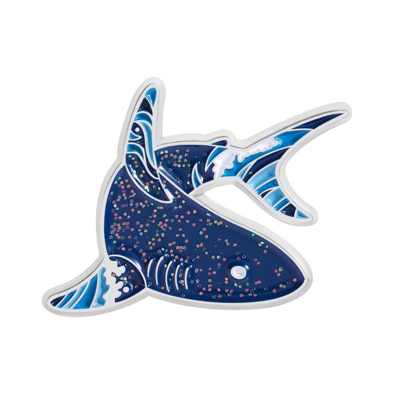 Traveling In Deep Sea Enamel Pins Shark Manta Fish Brooches Lapel Badges Clothes Ocean Animal Jewelry Gift for Kids Friends