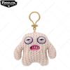 Funny Ugly Teeth Monster Plush Toy Keychain Wide Eyed Weirdo Doll Pendant Cute Gift