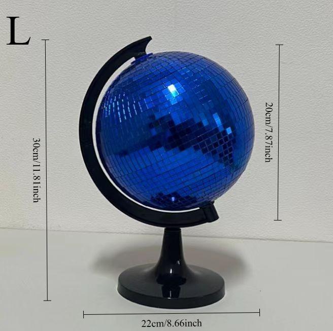 Drehende Glaskugel Discokugel Schmuckstück Lichtreflexion Farbiger Spiegelball Neujahrsdekoration Hochzeit Geburtstag Heimschmuck