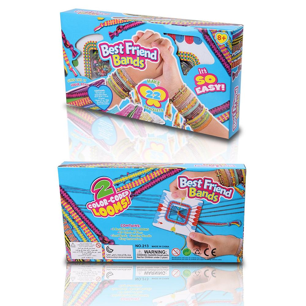 Children's DIY Bracelet Bead Loose Weaving Hand Rope Toy Creative Handmade Bead String Jewelry Girl Pretend Play Toy Gift