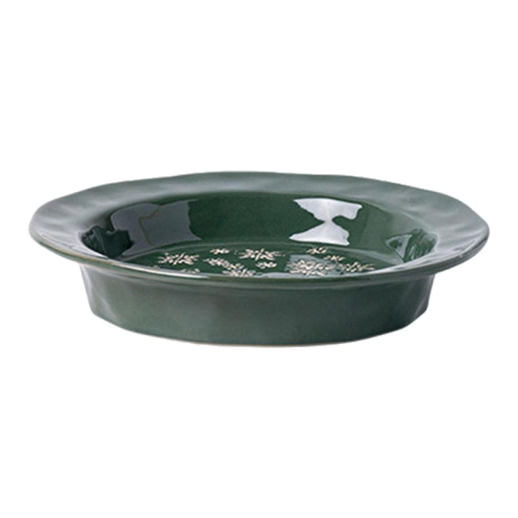 1PC Christmas Dinnerware Round Ceramic for Dining Room Indoor Dinner Party