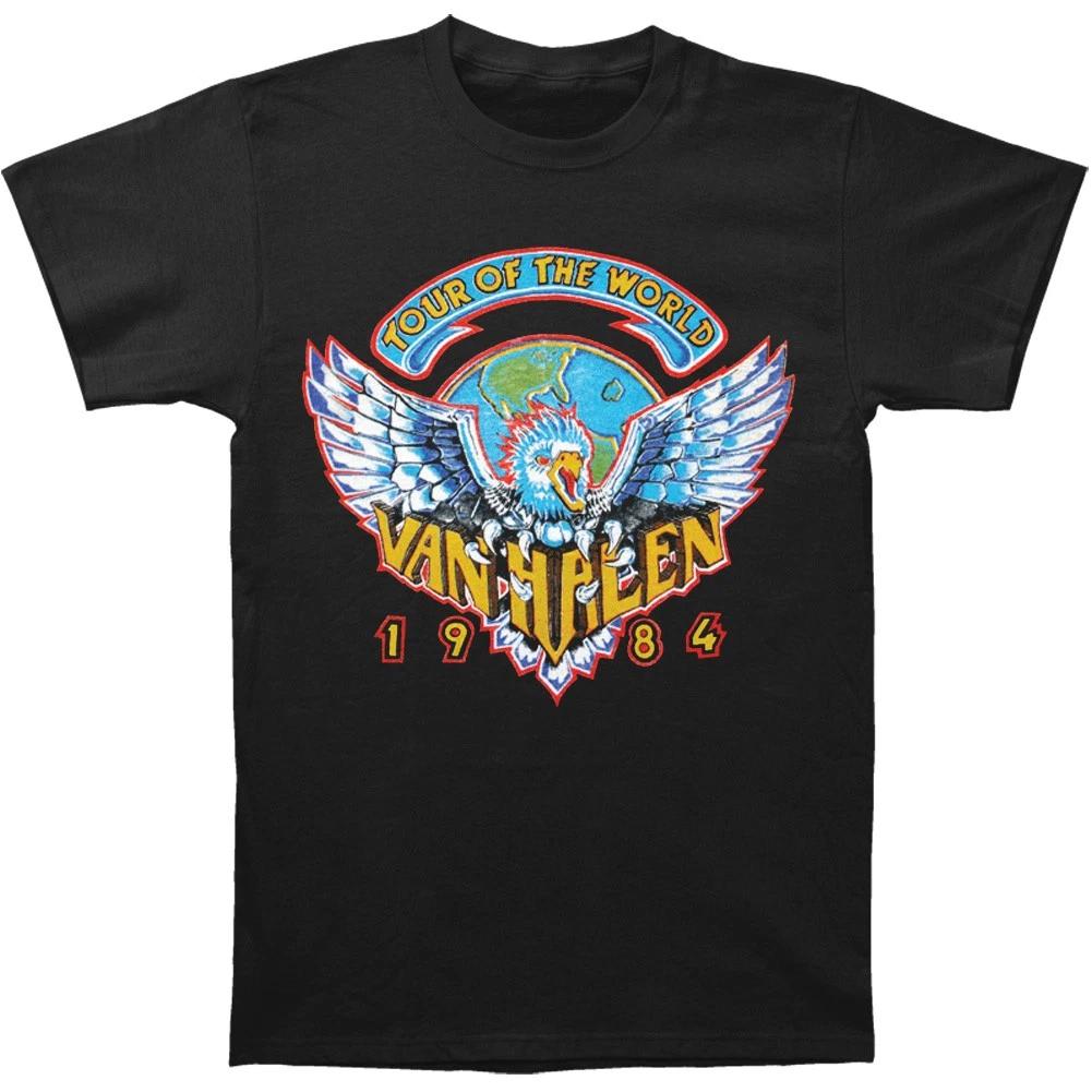 Men's Van Halen Tour Of World 1984 T-shirt Small Black