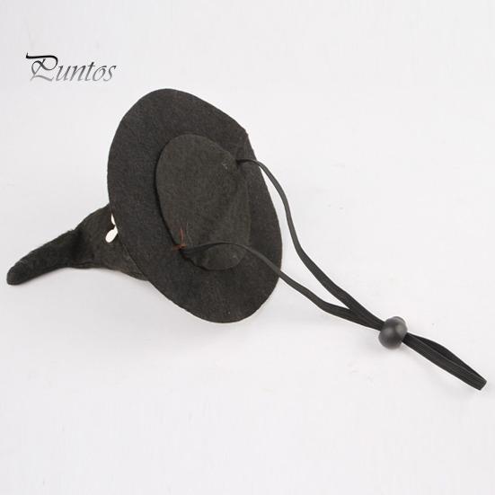 Lightweight Pet Headgear Halloween Cat Witch Hat, Fun Hat with Adjustable Elastic Strap, Cartoon Ghost Pumpkin Bat Skull for Cats Small Dogs