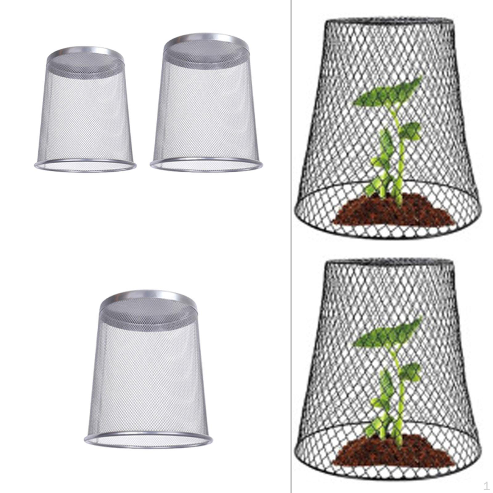 

Набор из 3 садовых колпаков для укрытия растений с металлической сеткой, теплица и газон серебряный