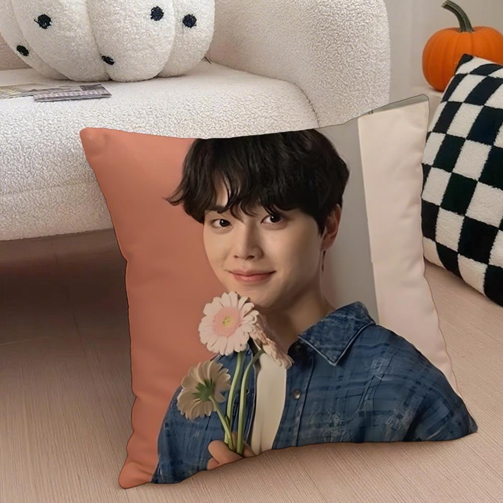 Handsome Charming Korean Actor SSong Kang Cushion Cover Throw Pillow Cover Hidden Button Durable Polyester Chair Cushion