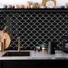 Self-adhesive 3D Wall Tile Fish Scale PVC Wall Sticker Waterproof Mold Resistant Kitchen Backsplash For Kitchen Bathroom